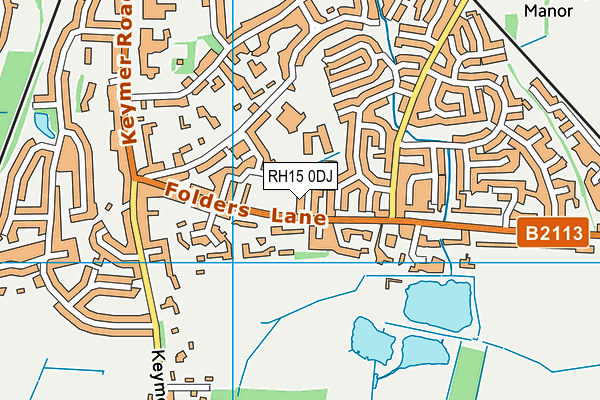 RH15 0DJ map - OS VectorMap District (Ordnance Survey)