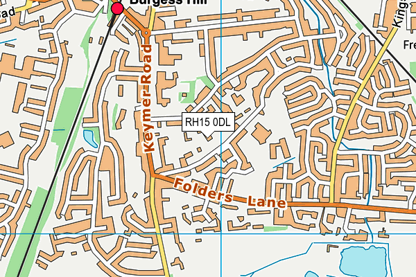 RH15 0DL map - OS VectorMap District (Ordnance Survey)