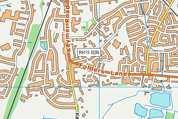 RH15 0DN map - OS VectorMap District (Ordnance Survey)