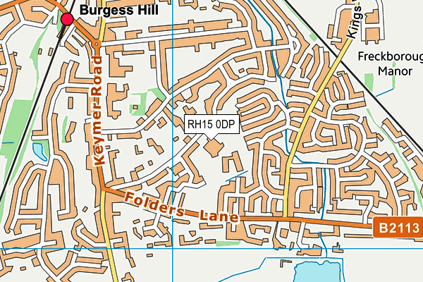 Birchwood Grove Community Primary School, Burgess Hill map (RH15 0DP) - OS VectorMap District (Ordnance Survey)