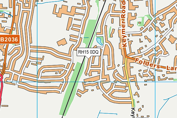 RH15 0DQ map - OS VectorMap District (Ordnance Survey)