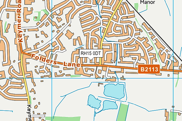 RH15 0DT map - OS VectorMap District (Ordnance Survey)