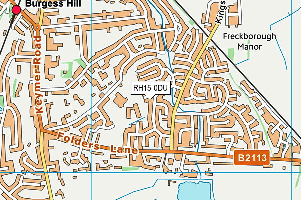 RH15 0DU map - OS VectorMap District (Ordnance Survey)