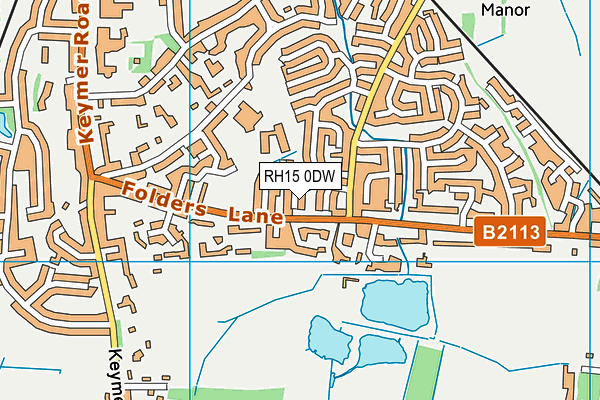 RH15 0DW map - OS VectorMap District (Ordnance Survey)