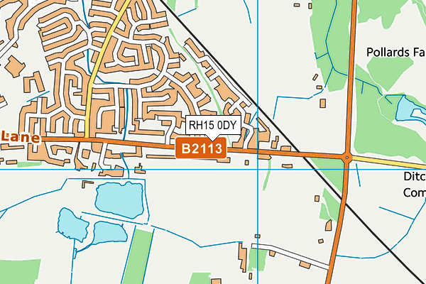 RH15 0DY map - OS VectorMap District (Ordnance Survey)