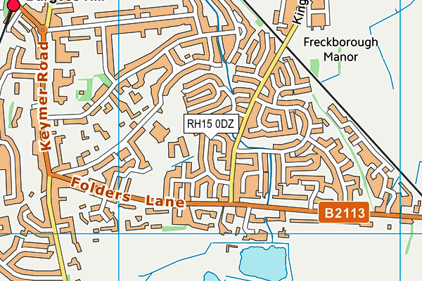 RH15 0DZ map - OS VectorMap District (Ordnance Survey)