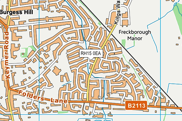 RH15 0EA map - OS VectorMap District (Ordnance Survey)