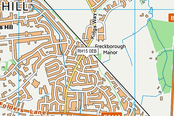 RH15 0EB map - OS VectorMap District (Ordnance Survey)