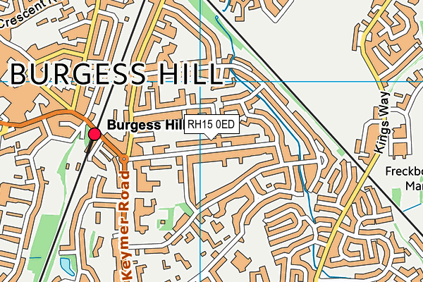 RH15 0ED map - OS VectorMap District (Ordnance Survey)