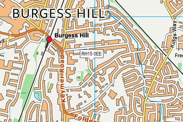 RH15 0EE map - OS VectorMap District (Ordnance Survey)