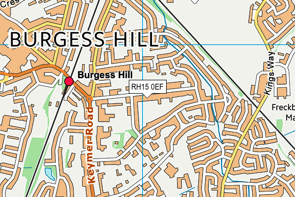 RH15 0EF map - OS VectorMap District (Ordnance Survey)