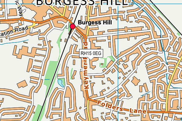 Burgess Hill Girls map (RH15 0EG) - OS VectorMap District (Ordnance Survey)