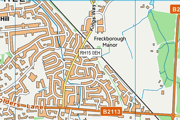 RH15 0EH map - OS VectorMap District (Ordnance Survey)