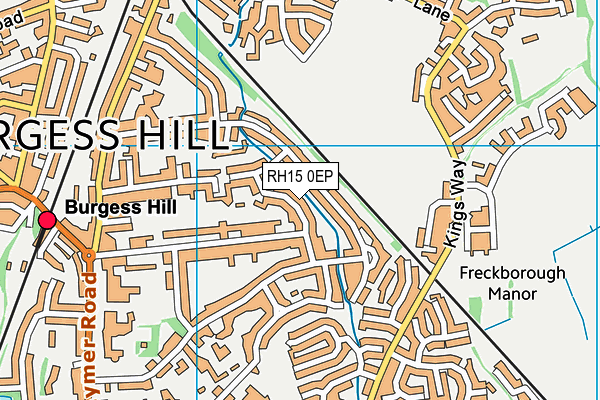 RH15 0EP map - OS VectorMap District (Ordnance Survey)