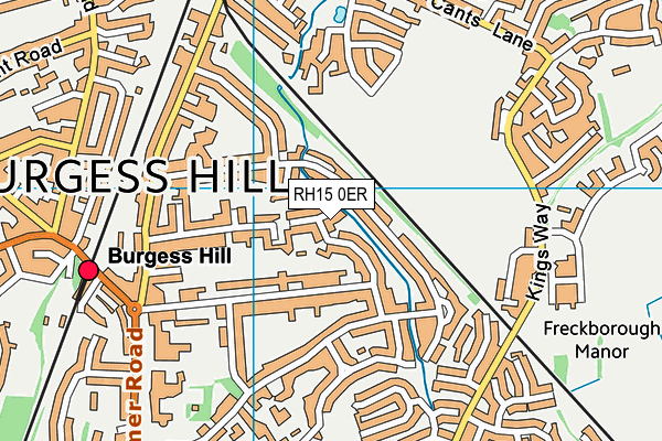 RH15 0ER map - OS VectorMap District (Ordnance Survey)