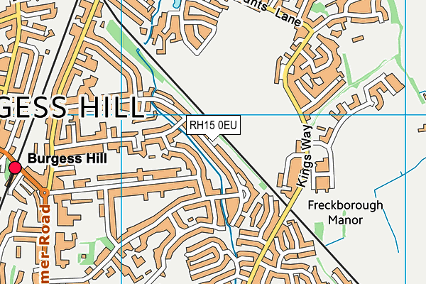RH15 0EU map - OS VectorMap District (Ordnance Survey)