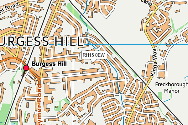 RH15 0EW map - OS VectorMap District (Ordnance Survey)