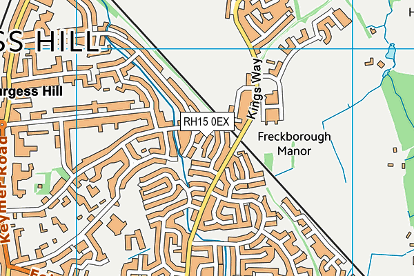 RH15 0EX map - OS VectorMap District (Ordnance Survey)