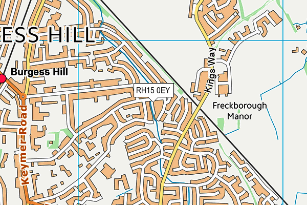 RH15 0EY map - OS VectorMap District (Ordnance Survey)