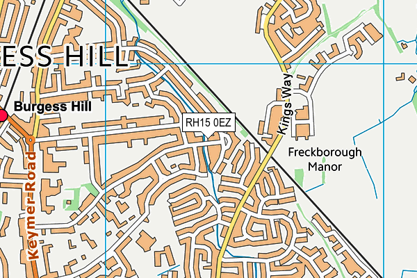 RH15 0EZ map - OS VectorMap District (Ordnance Survey)