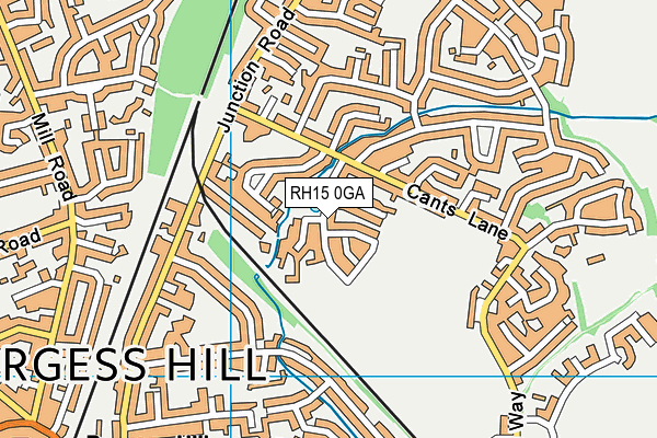 RH15 0GA map - OS VectorMap District (Ordnance Survey)