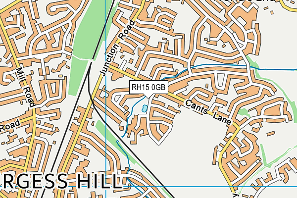 RH15 0GB map - OS VectorMap District (Ordnance Survey)