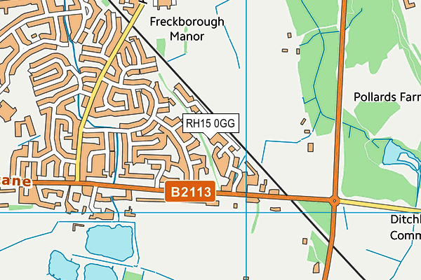 RH15 0GG map - OS VectorMap District (Ordnance Survey)