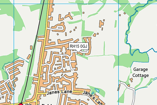 RH15 0GJ map - OS VectorMap District (Ordnance Survey)