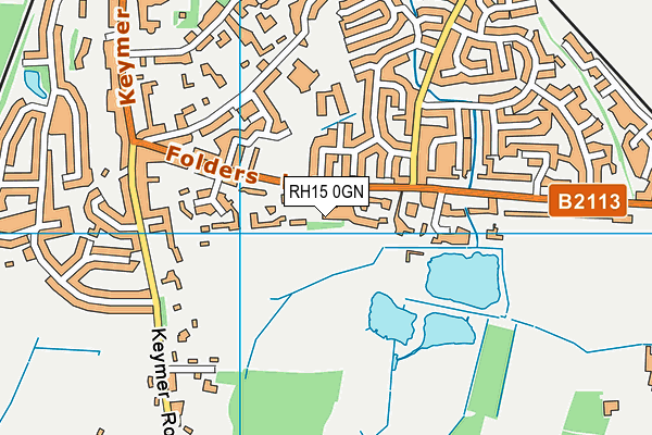RH15 0GN map - OS VectorMap District (Ordnance Survey)