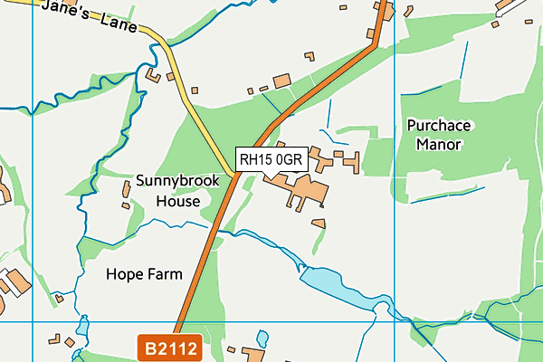 RH15 0GR map - OS VectorMap District (Ordnance Survey)