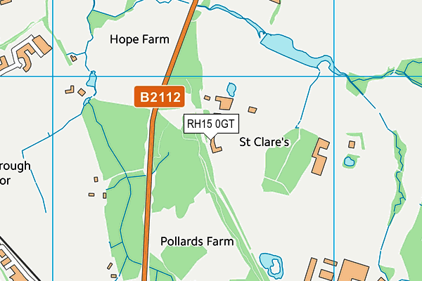 RH15 0GT map - OS VectorMap District (Ordnance Survey)