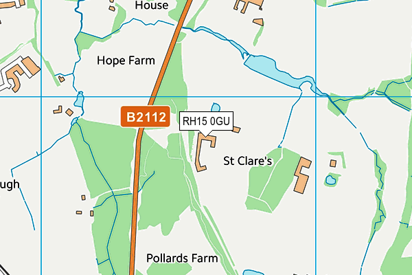 RH15 0GU map - OS VectorMap District (Ordnance Survey)