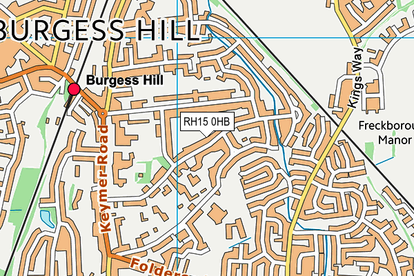 RH15 0HB map - OS VectorMap District (Ordnance Survey)