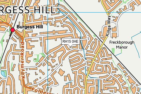 RH15 0HE map - OS VectorMap District (Ordnance Survey)