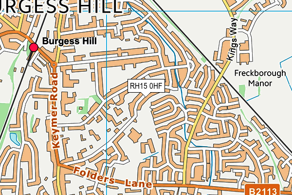 RH15 0HF map - OS VectorMap District (Ordnance Survey)