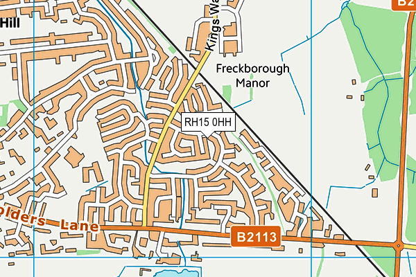 RH15 0HH map - OS VectorMap District (Ordnance Survey)