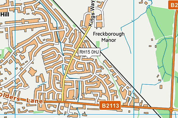 RH15 0HJ map - OS VectorMap District (Ordnance Survey)