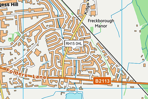 RH15 0HL map - OS VectorMap District (Ordnance Survey)