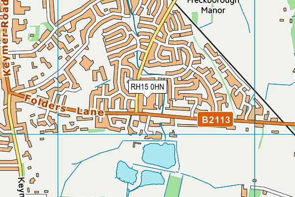 RH15 0HN map - OS VectorMap District (Ordnance Survey)
