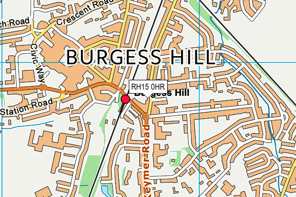 RH15 0HR map - OS VectorMap District (Ordnance Survey)