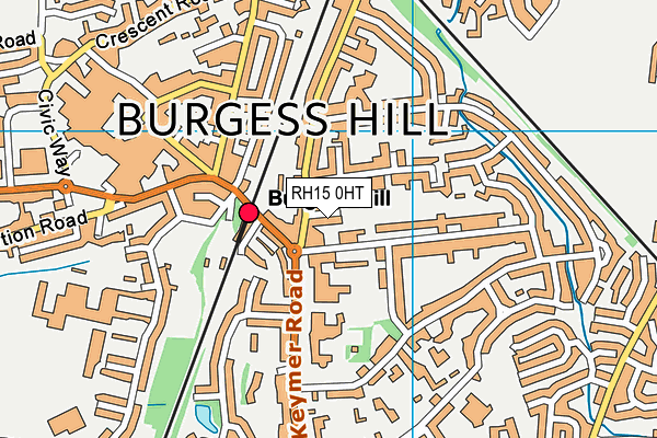 RH15 0HT map - OS VectorMap District (Ordnance Survey)