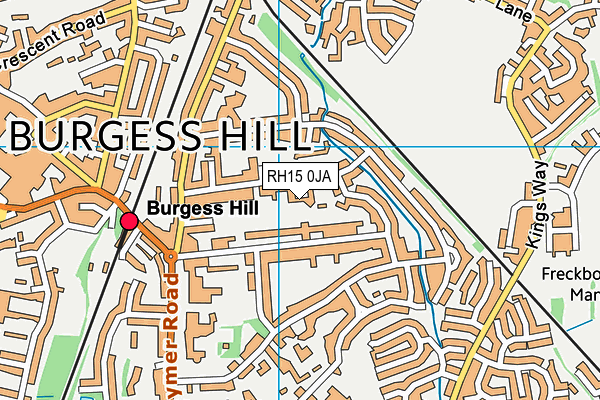 RH15 0JA map - OS VectorMap District (Ordnance Survey)