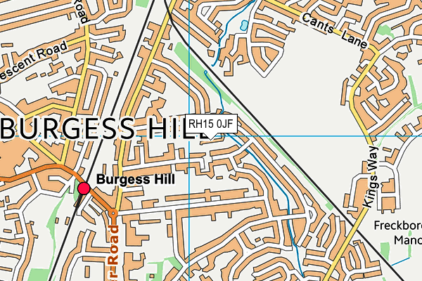 RH15 0JF map - OS VectorMap District (Ordnance Survey)