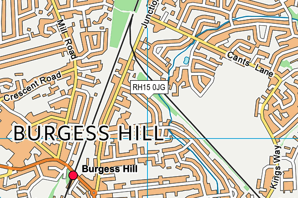 RH15 0JG map - OS VectorMap District (Ordnance Survey)