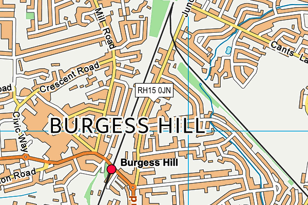 RH15 0JN map - OS VectorMap District (Ordnance Survey)