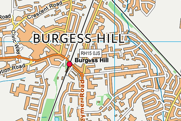 RH15 0JS map - OS VectorMap District (Ordnance Survey)