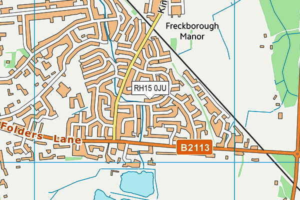 RH15 0JU map - OS VectorMap District (Ordnance Survey)