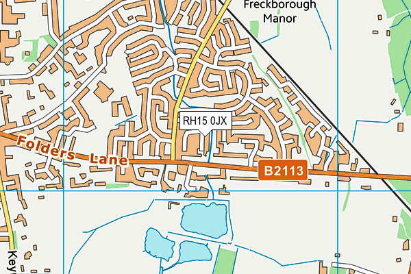 RH15 0JX map - OS VectorMap District (Ordnance Survey)