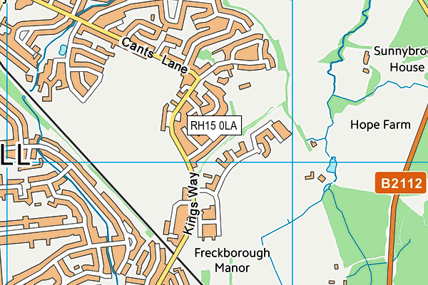 RH15 0LA map - OS VectorMap District (Ordnance Survey)