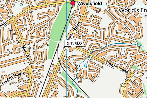 RH15 0LG map - OS VectorMap District (Ordnance Survey)